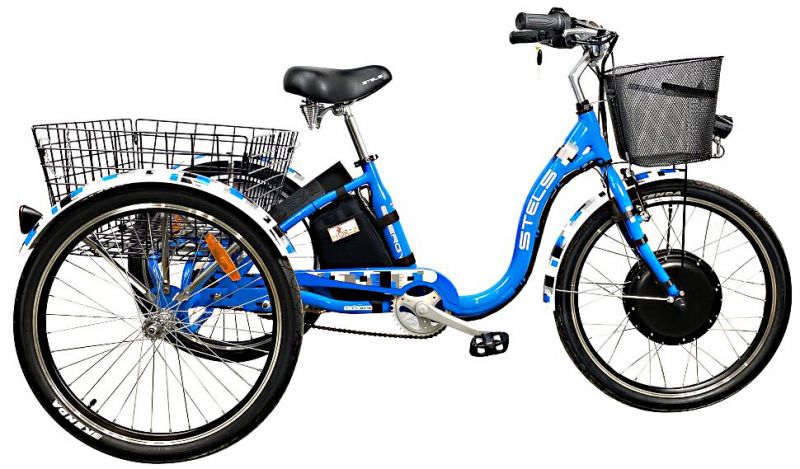 Электровелосипед трехколесный Horza Stels Trike 24-T1 1000W 48V/16Ah